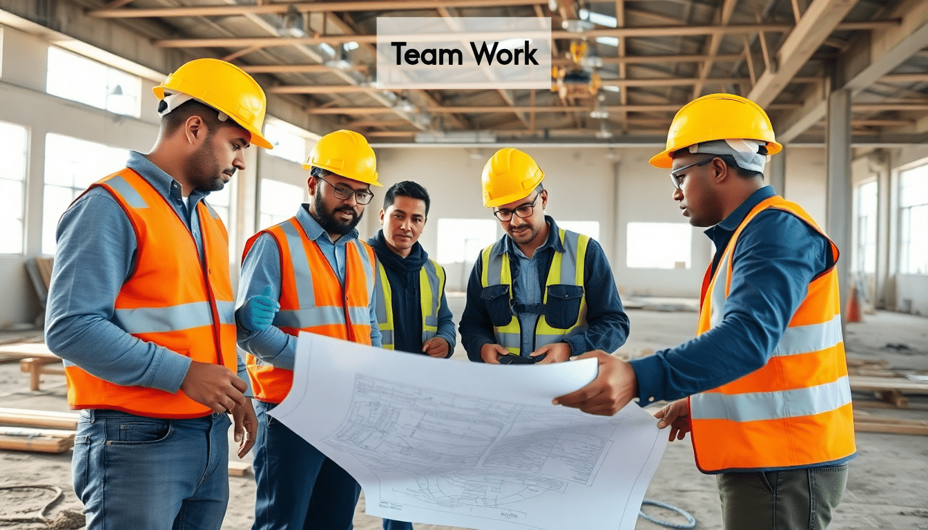 Construction team working