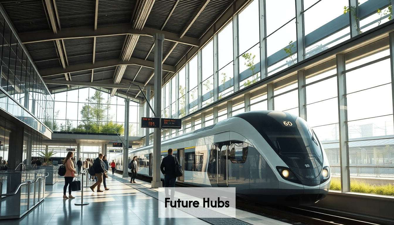 Modern high-speed rail station.