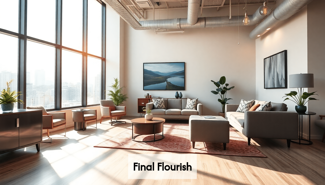 Finished modern office interior
