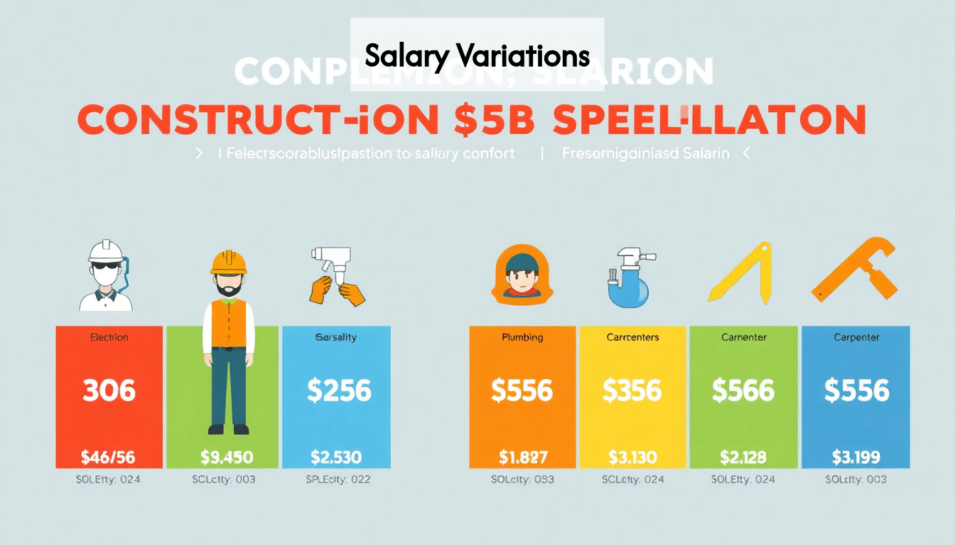 Construction salaries infographic