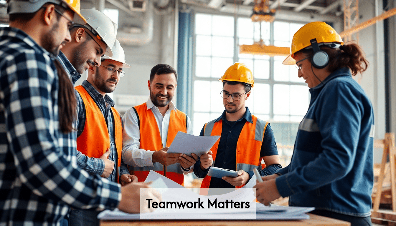 Construction roles teamwork