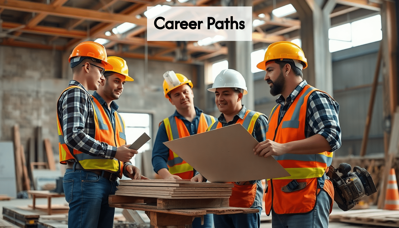 Construction laborers collaborating