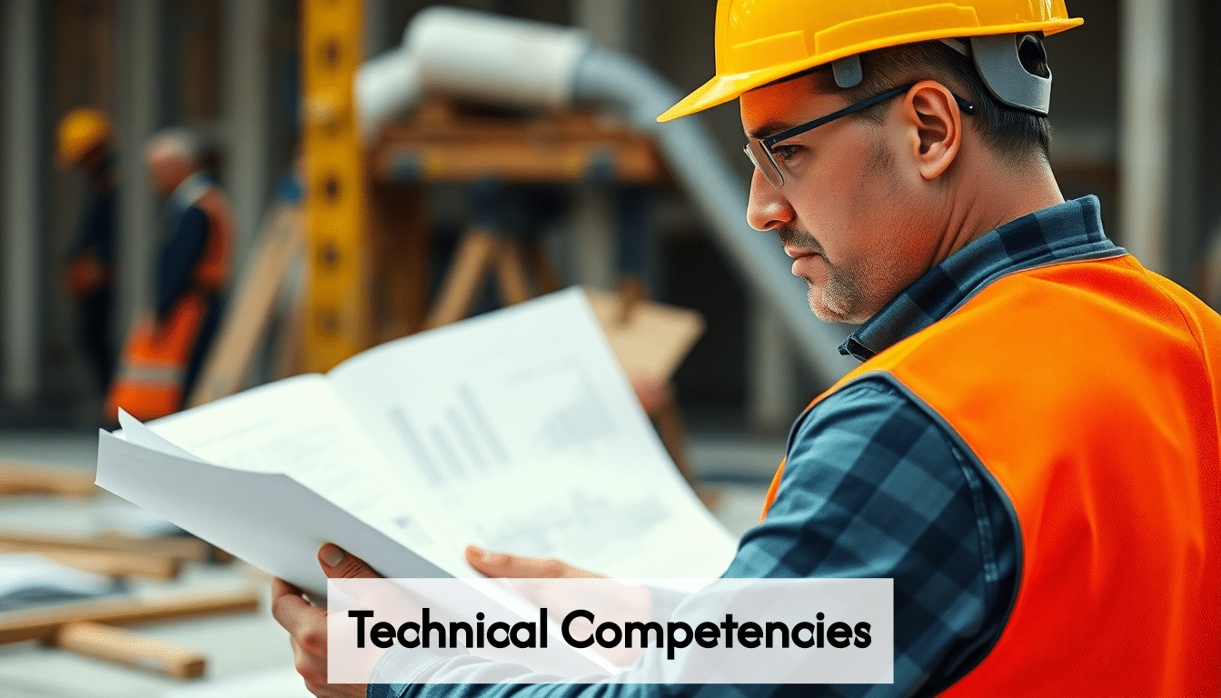Construction manager reviewing plans