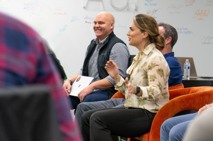 About Hannah talking and smiling in meeting