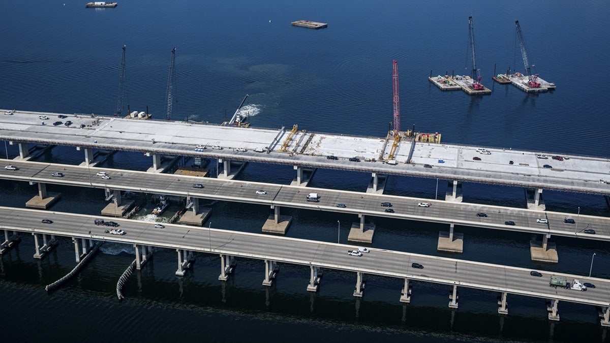 Bridge Howard Frankland Bridge expansion cranes Bridge howard frankland bridge expansion cranes