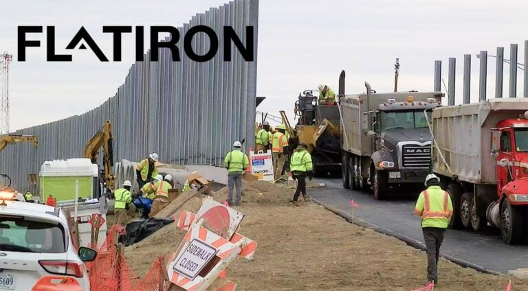 Flatiron construction site logo